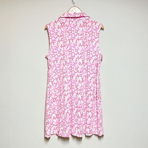 NWOT Lulu B Quarter Zip Dress Sleeveless Pink Coral Sz 1X - Picture 2 of 6